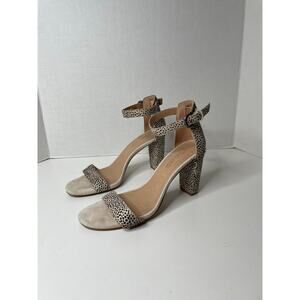 The Brooke Ankle-Strap Sandal in Spot Dot Calf Hair Womens Size 7.5